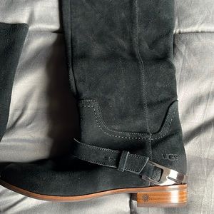Brand new never worn suede UGG calf boots.Black. Size 8.5